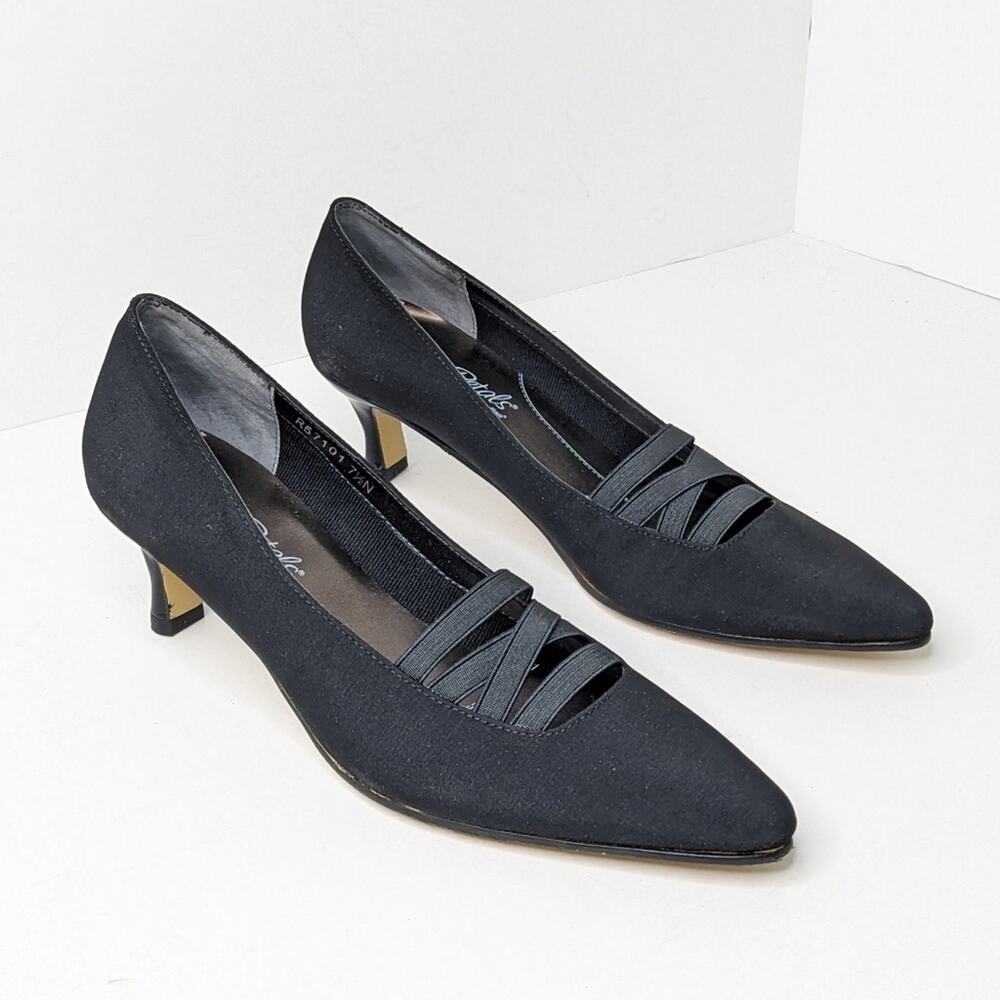 Walking Cradles Pamela Pumps, Black, Womens 7.5 Narrow